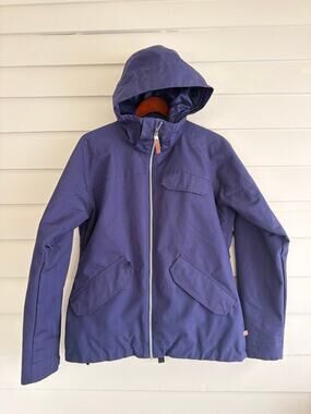 Burton DryRide Women's Insulated Snowboard Ski Jacket Hooded Large Navy Indigo L